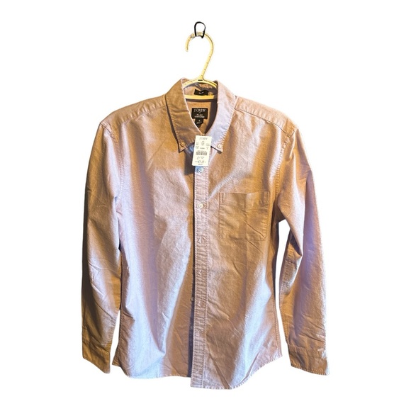 NWT J. Crew Flex Casual Slim Oxford Shirt Men’s Small in color “Purple White” - Picture 3 of 5